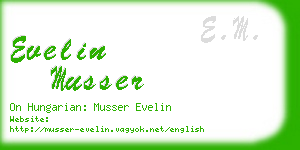 evelin musser business card